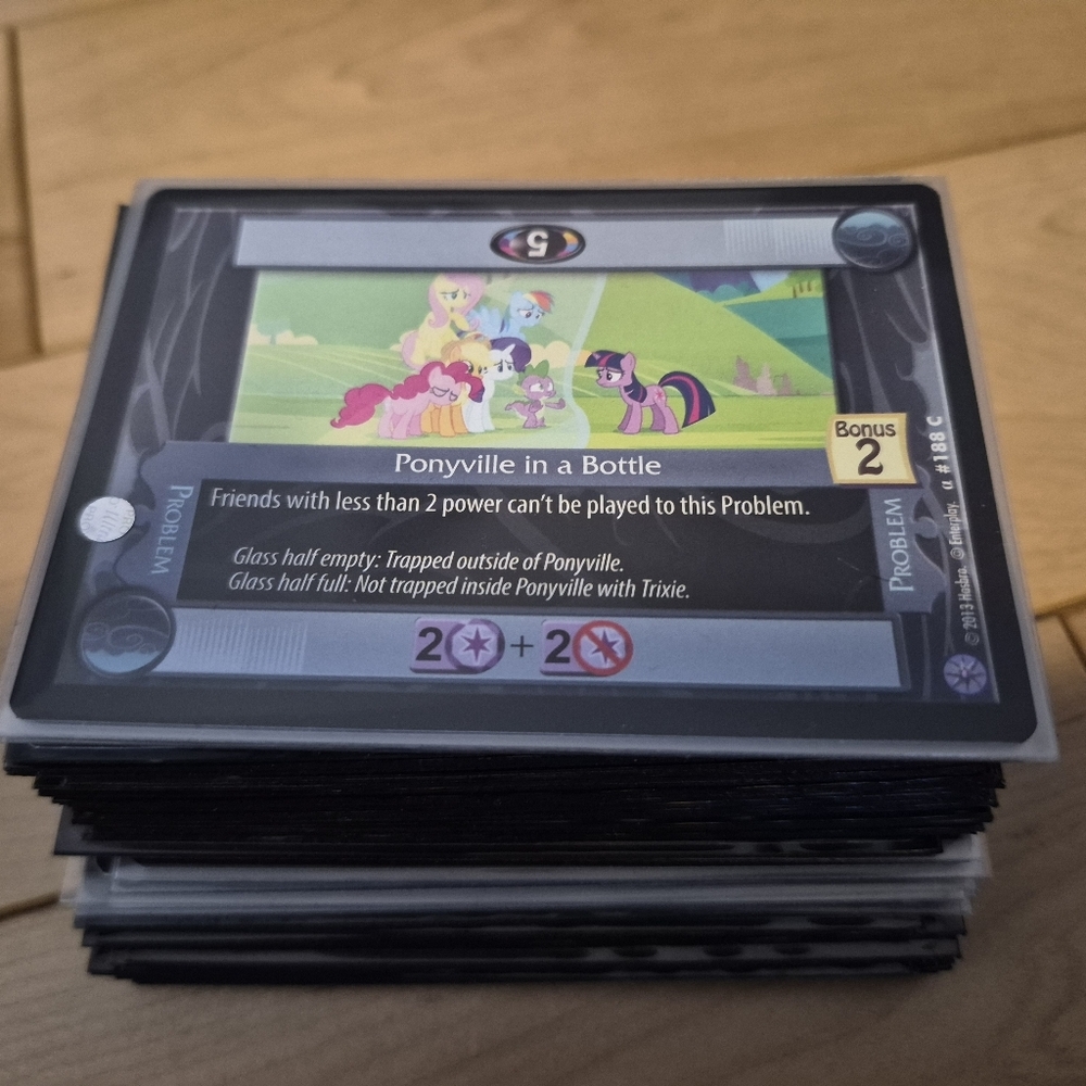 70 My Little Pony Collectable Card Game Cards (lot 3) all in sleeves